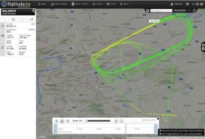 Vrtulník Mi-8 startoval z Kbelského letiště a kroužil v relativní blízkosti místa pozorování